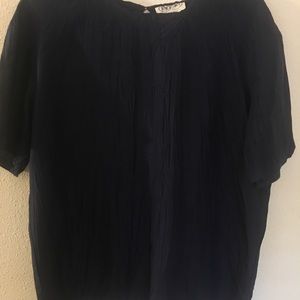 Navy blue Kringle silk